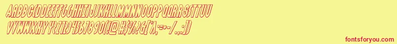 Grendelsmotheroutital Font – Red Fonts on Yellow Background