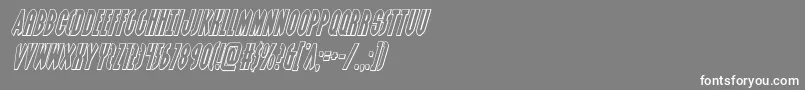 フォントGrendelsmotheroutital – 灰色の背景に白い文字