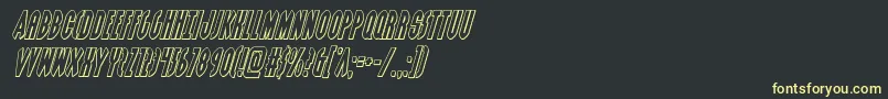Grendelsmotheroutital Font – Yellow Fonts on Black Background