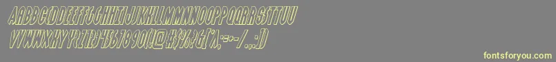 Шрифт Grendelsmotheroutital – жёлтые шрифты на сером фоне