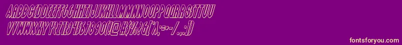 Grendelsmotheroutital Font – Yellow Fonts on Purple Background
