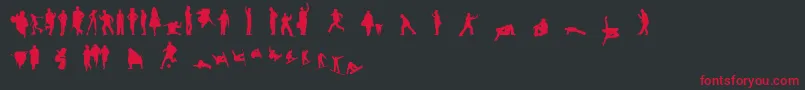 CelebrityNo Font – Red Fonts on Black Background
