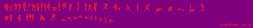 CelebrityNo Font – Red Fonts on Purple Background