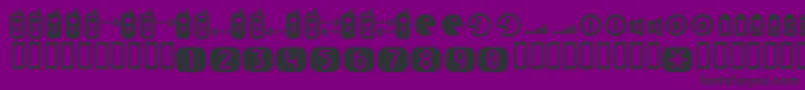 Cellpic ffy Font – Black Fonts on Purple Background