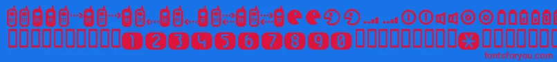 Cellpic ffy Font – Red Fonts on Blue Background