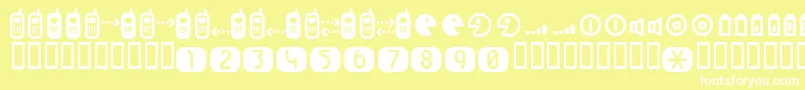 Cellpic ffy Font – White Fonts on Yellow Background