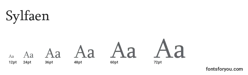 Размеры шрифта Sylfaen