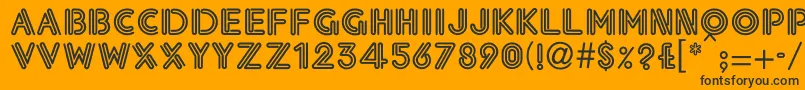 EklekticNormal Font – Black Fonts on Orange Background