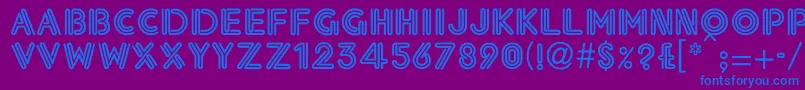 EklekticNormal Font – Blue Fonts on Purple Background