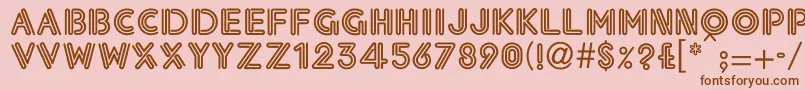 EklekticNormal Font – Brown Fonts on Pink Background