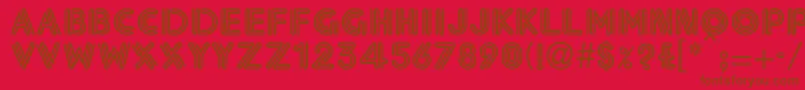 EklekticNormal Font – Brown Fonts on Red Background