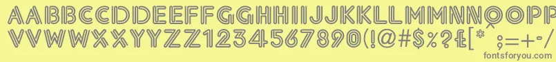 EklekticNormal Font – Gray Fonts on Yellow Background