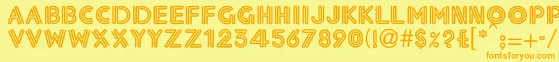 EklekticNormal Font – Orange Fonts on Yellow Background