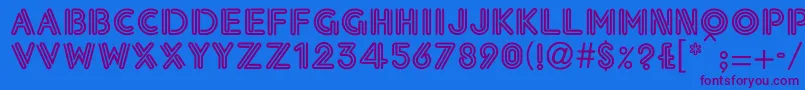 EklekticNormal Font – Purple Fonts on Blue Background