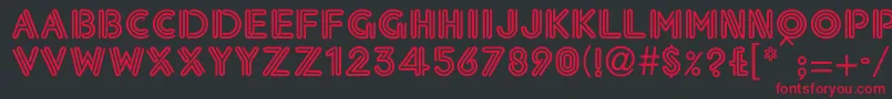 EklekticNormal Font – Red Fonts on Black Background