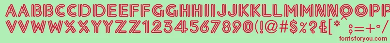 EklekticNormal Font – Red Fonts on Green Background