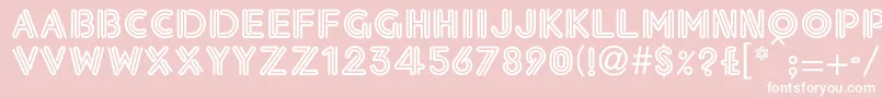 EklekticNormal-Schriftart – Weiße Schriften auf rosa Hintergrund