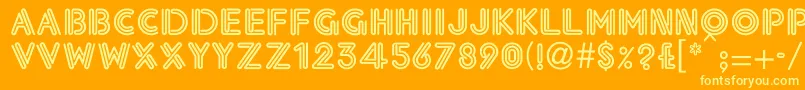 EklekticNormal Font – Yellow Fonts on Orange Background
