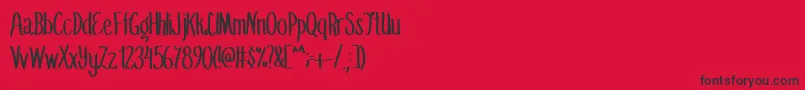 SummerflingMedium Font – Black Fonts on Red Background