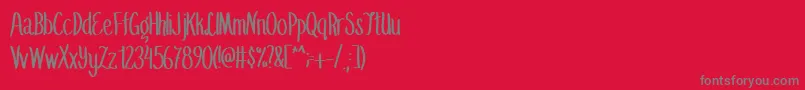 SummerflingMedium Font – Gray Fonts on Red Background