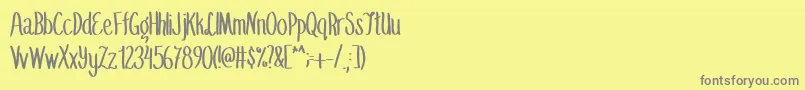 Saiba mais sobre a fonte SummerflingMedium Fonte SummerflingMedium – fontes cinzas em um fundo amarelo
