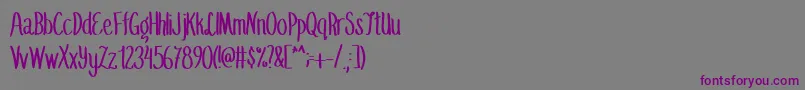 SummerflingMedium Font – Purple Fonts on Gray Background
