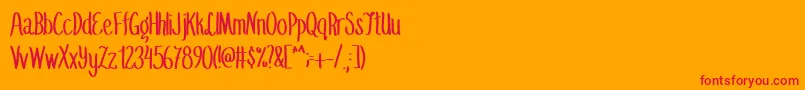 Шрифт SummerflingMedium – красные шрифты на оранжевом фоне