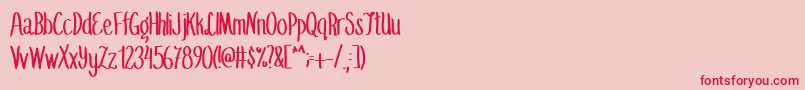 SummerflingMedium Font – Red Fonts on Pink Background