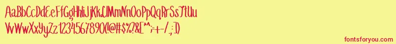 SummerflingMedium Font – Red Fonts on Yellow Background