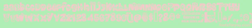 Peace Font – Pink Fonts on Green Background