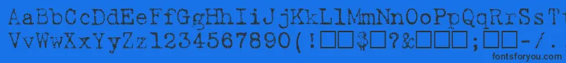 BatikRegular Font – Black Fonts on Blue Background