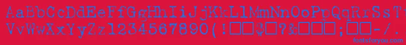 BatikRegular Font – Blue Fonts on Red Background