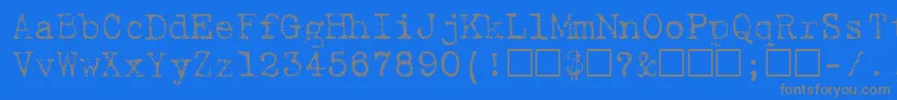 Fonte BatikRegular – fontes cinzas em um fundo azul