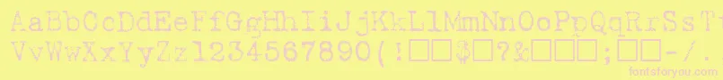 BatikRegular-fontti – vaaleanpunaiset fontit keltaisella taustalla