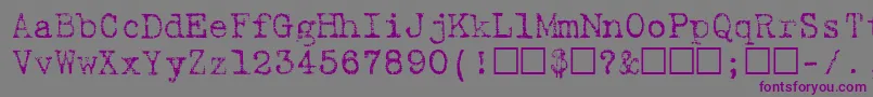 BatikRegular-Schriftart – Violette Schriften auf grauem Hintergrund
