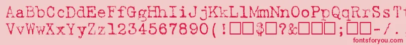 フォントBatikRegular – ピンクの背景に赤い文字