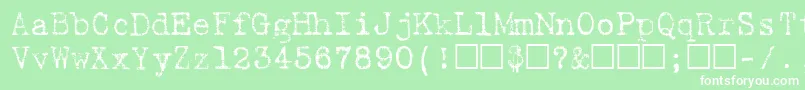 BatikRegular Font – White Fonts on Green Background