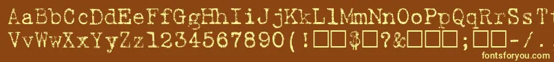 BatikRegular-fontti – keltaiset fontit ruskealla taustalla