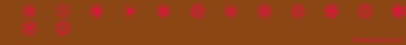 Zone2323gyros Font – Red Fonts on Brown Background