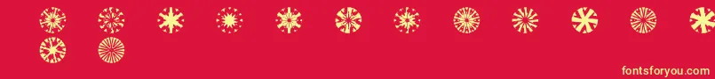 Zone2323gyros Font – Yellow Fonts on Red Background