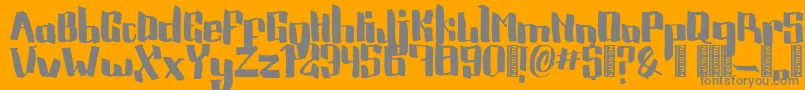 Rockyboard Font – Gray Fonts on Orange Background