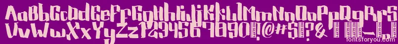 Rockyboard Font – Pink Fonts on Purple Background