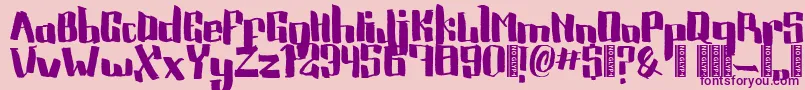Rockyboard Font – Purple Fonts on Pink Background