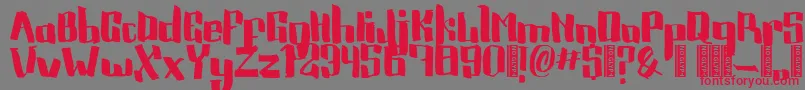 Rockyboard Font – Red Fonts on Gray Background