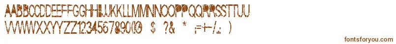 Skratch Font – Brown Fonts on White Background