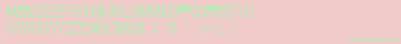 Skratch Font – Green Fonts on Pink Background