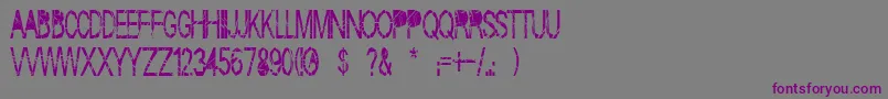 Skratch-fontti – violetit fontit harmaalla taustalla