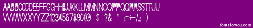 Skratch Font – White Fonts on Purple Background