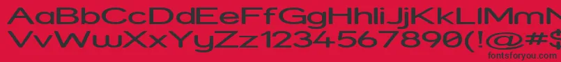 StreetExpanded Font – Black Fonts on Red Background