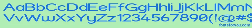 StreetExpanded Font – Blue Fonts on Green Background